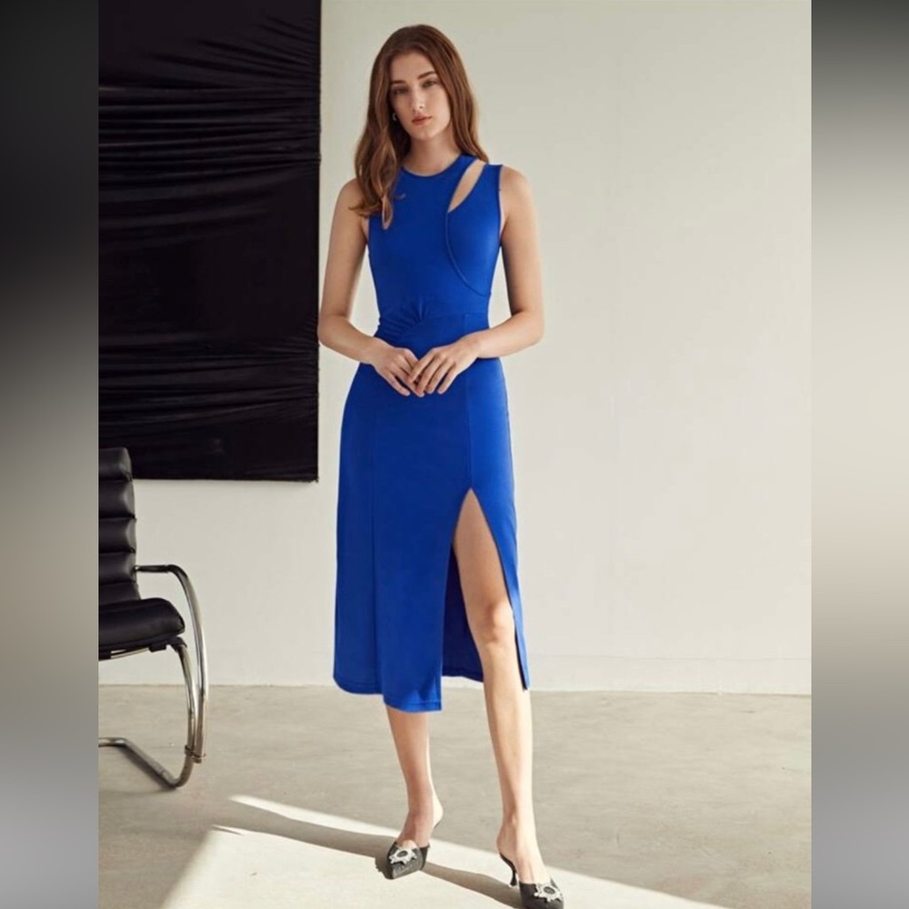 Brand New With Tag! MOTF Viscose Cut Out Dress With Slit